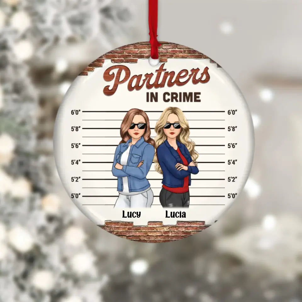 You're The She To My Nanigans - Personalized Round Ornament - Christmas Gift For Best Friends, BFF, Sisters