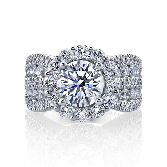 Ladies Round Engagement Ring 27196