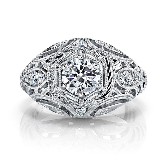 Ladies Round Engagement Ring 27359