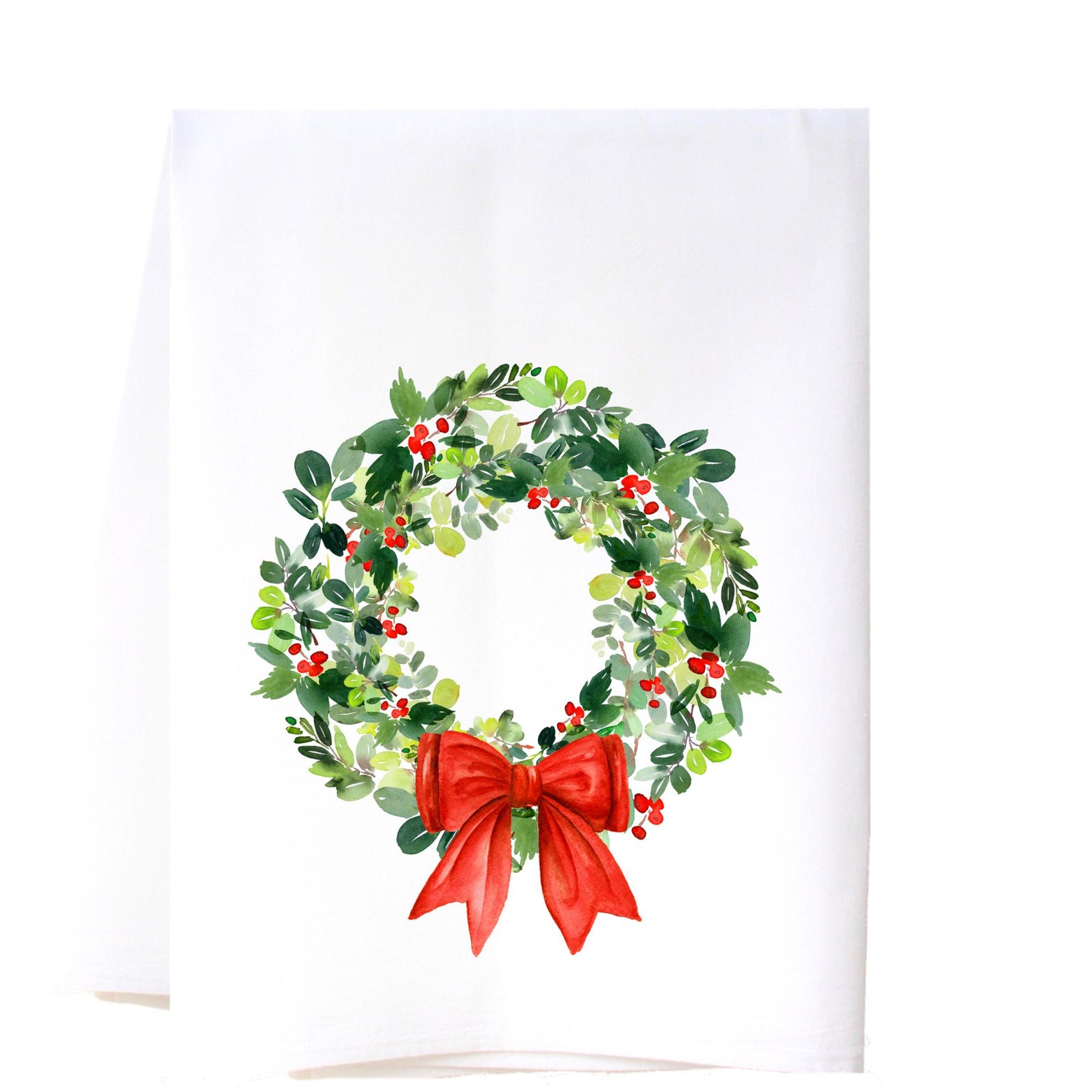 Christmas Moose Tea Towel - Holiday Wreath Flour Sack Towel - Cute Chr –  Running Frog Studio