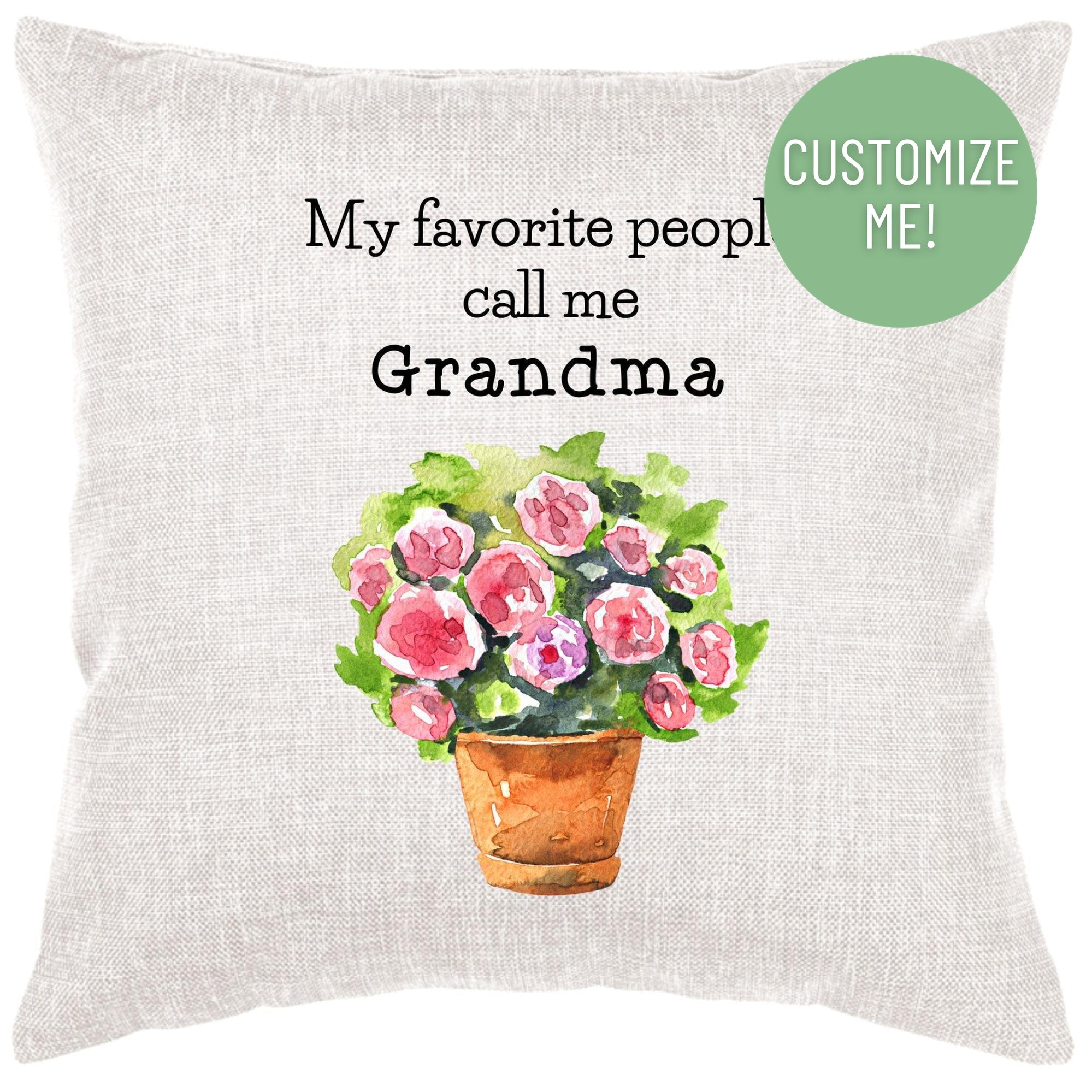Favorite People Flower Pot Down Pillow