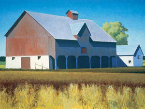 Gary Ernest Smith, Weathered Barn, oil on linen, 36" x 48"