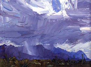 Louisa McElwain, Santa Rita's Rain, Oil on Canvas, 18