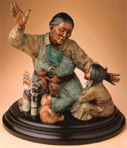 Star Liana York, Grandma's Gifts, Bronze, 24" x 24" x 24" 