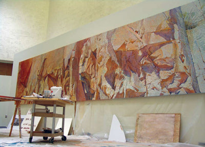 Merrill Mahaffey was commissioned this summer to 14 foot long painting for the City of Scottsdale's Public Library.