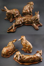 Jan Mapes, Cottontail Resort, Bronze Edition of 15, Set of Three 