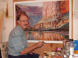 Merrill Mahaffey in his studio.