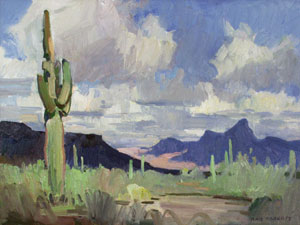 Ray Roberts, Desert Sentry, Oil on Panel, 12" x 16"