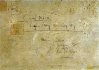 Verso of Rainbow Ridge, Opal Mine, Virgin Valley, NV, Maynard Dixon