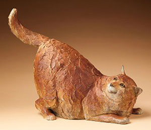 Star Liana York, Fat Cat, Bronze, 16" x 21.5" x 10" 
