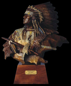 Oreland Joe, Blackfeet Ritual, Bronze, 16.5
