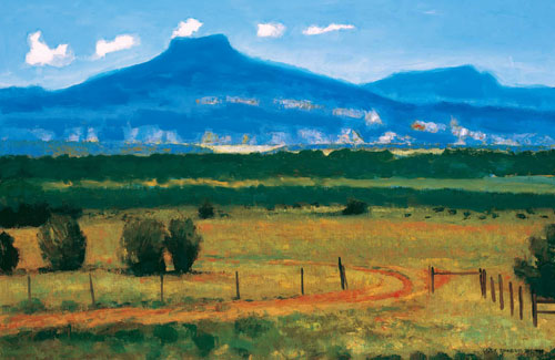 Gary Ernest Smith, New Mexico Landscape, oil on linen, 16" x 24"