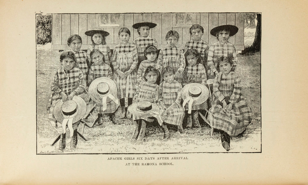 ‘Apache Girls Six Days after Arrival at the Ramona School,’ in The Ramona School for Indian Girls Santa Fe, N.M., 1886. Patricia D. Klingenstein Library, New-York Historical Society