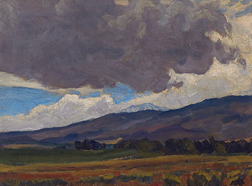 Maynard Dixon (1875-1946), Reno Landscape, 1919, oil on board, 10"x14"