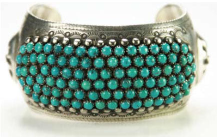 Turquoise Beaded Cuff