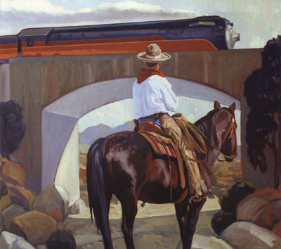 Dennis Ziemienski, The Sunset Over the Arroyo, oil on linen, 36" x 42"