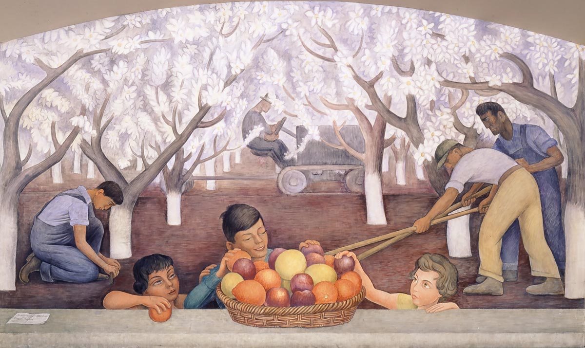 Diego Rivera, Still Life and Blossoming Almond Trees, 1931