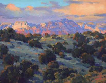 Gregory Hull, Fields of Home, Sedona, Oil on Canvas, 24 " x 30" 