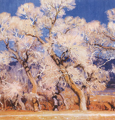 E. Martin Hennings (1886-1956) The Cottonwoods, oil on canvas, 34.5" x 34.5"  Courtesy the Taos Art Museum and Fechin House, Taos, NM