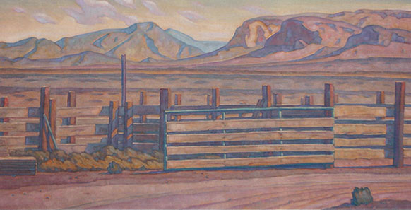 Howard Post, New Lumber at Ralph's Place, oil, 24