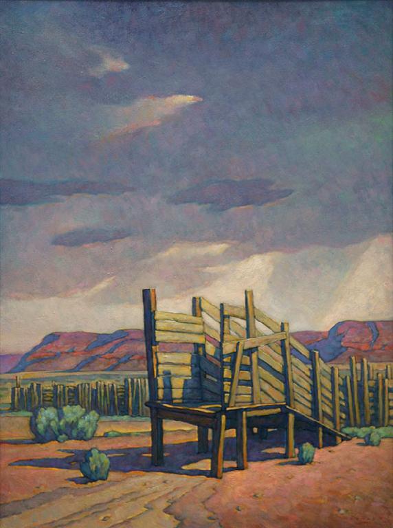 Howard Post, Distant Storm, Oil on Canvas, 40
