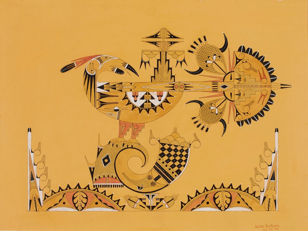 Julian Martinez, San Ildefonso Pueblo,1879-1943; Pottery Design, early 20th century. Watercolor and ink on paper, 20 12 x 25 916 in. Gilcrease Museum, Tulsa; Gift of the Thomas Gilcrease Foundation-1955.02.