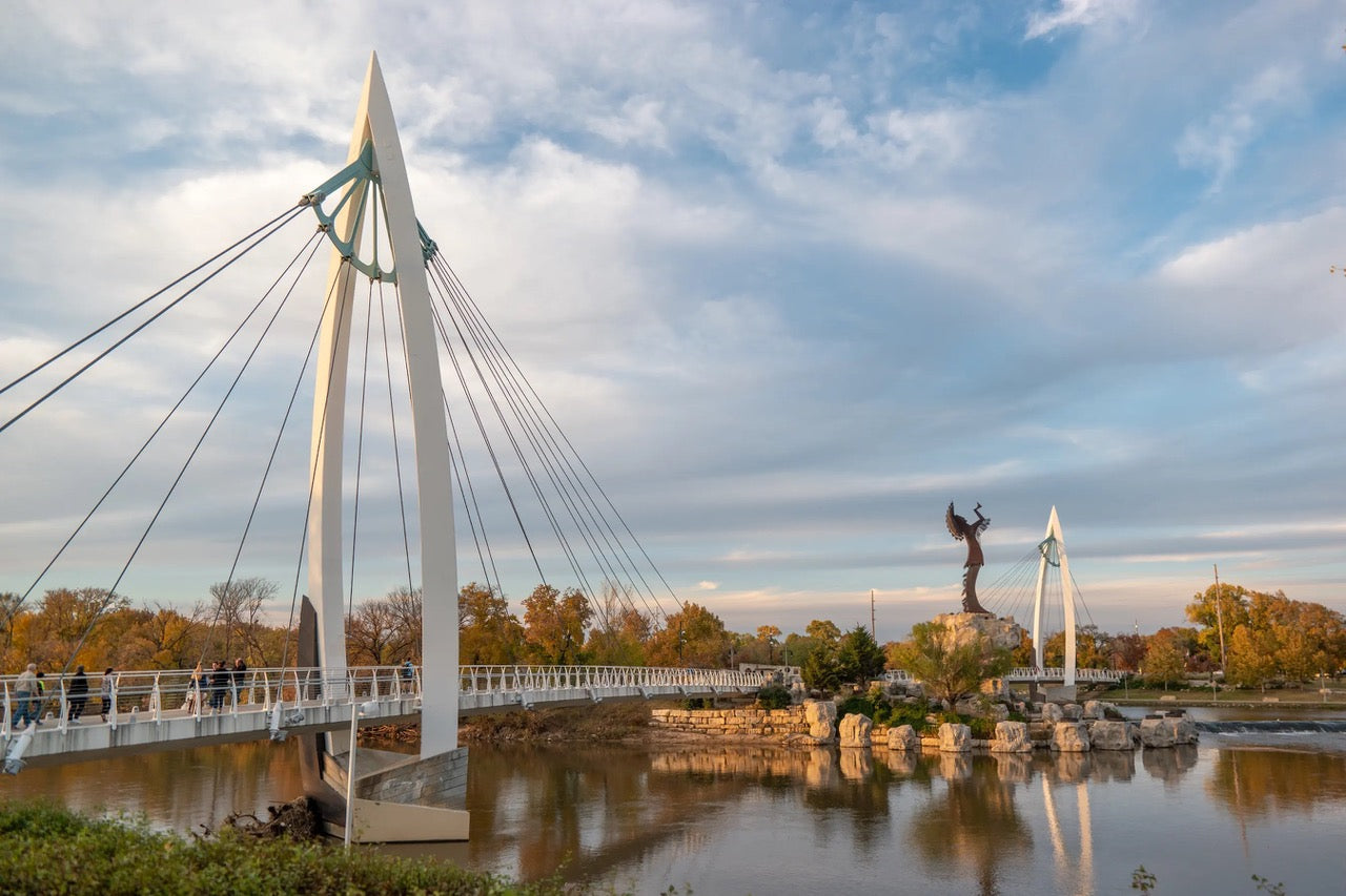 Keeper of the Plains sculpture in Wichita. Photo credit Wasim Muklashy Photography and Visit Wichita.