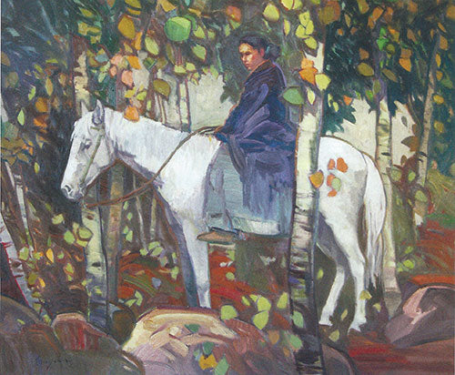 Francis Livingston, Leaf Symphony, oil on panel, 30"x36"