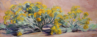 Louisa McElwain, Chamisa, Arroyo Seco, Oil on Canvas, 28