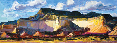 Louisa McElwain, Ghost Ranch, Late Afternoon, Oil on Canvas, 24