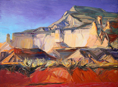 Louisa McElwain, Red Draw, Shining Stone, Oil on Canvas, 54