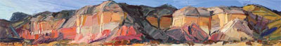 Louisa McElwain, Shining Cliffs, Ghost Ranch, Oil on Canvas, 12