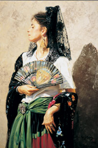 Terri Kelly Moyers, Spanish Heritage, oil, 44” by 30”