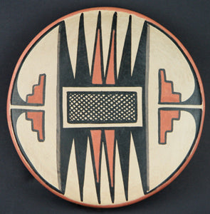 Maria and Popovi Polychrome Plate, circa 1956-58, 5.75"