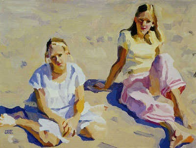 Peggi Kroll-Roberts, Mary and Ali, oil, 18" x 24" 