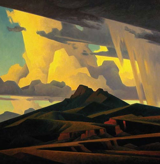 Ed Mell, High Desert Peaks, oil on linen, 30