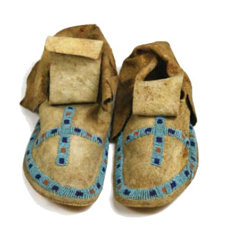 Sioux Moccasins Czech Beads