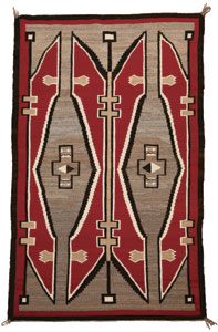 Navajo Ganado rug, c. 1920, 70" x 46" 