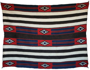 Navajo Classic Second Phase Chiefs Blanket, c. 1860, 56" x 73" 