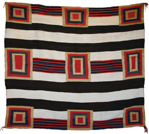 Navajo Third Phase Chiefs Blanket Variant, c. 1870-80, 59" x 65" 