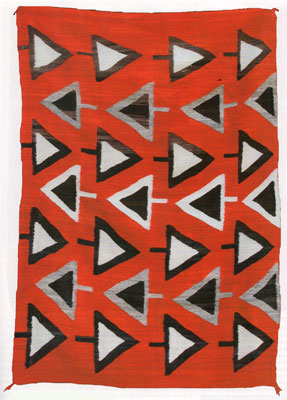 Navajo Transitional Blanket, c. 1900-10, 74" x 50.5"