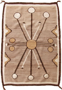 Navajo Double Saddle Blanket, c. 1910, 49" x 33.5"