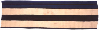 Navajo First Phase Chiefs Blanket Central Fragment, c. 1800, 16" x 54"