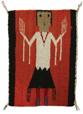 Navajo Yei Pictorial Sampler, c. 1915, 14.25" x 10" 