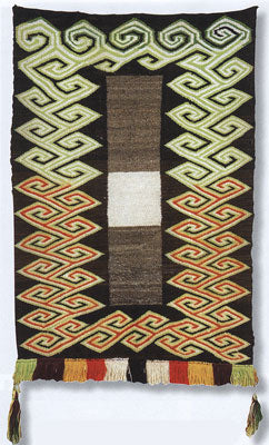 Navajo Double Saddle Blanket, c. 1920, 49" x 32"