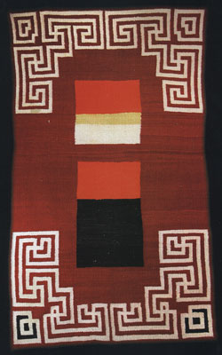 Navajo Double Saddle Blanket, c. 1920, 58" x 33"