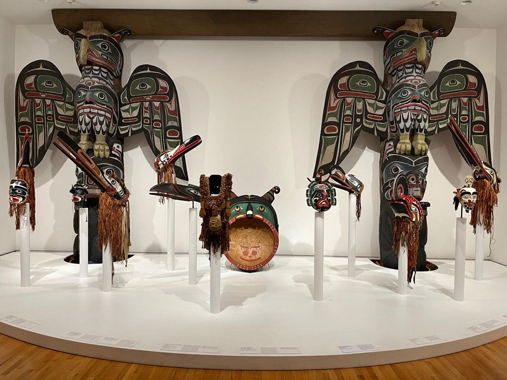 Northwest Coast art gallery display at Seattle Art Museum