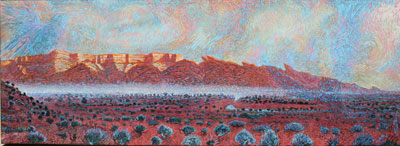 Shonto Begay, Changing of the Guardians, Acrylic on Canvas, 66