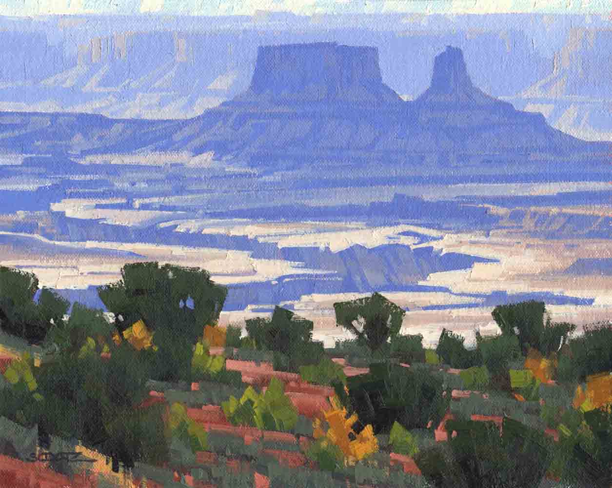 Stephen C. Datz, White Rim Vista, Canyonlands, Oil, 8" x 10"