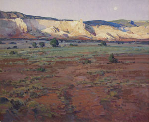 Josh Elliott, Last Light Ghost Ranch, Oil on panel, 20